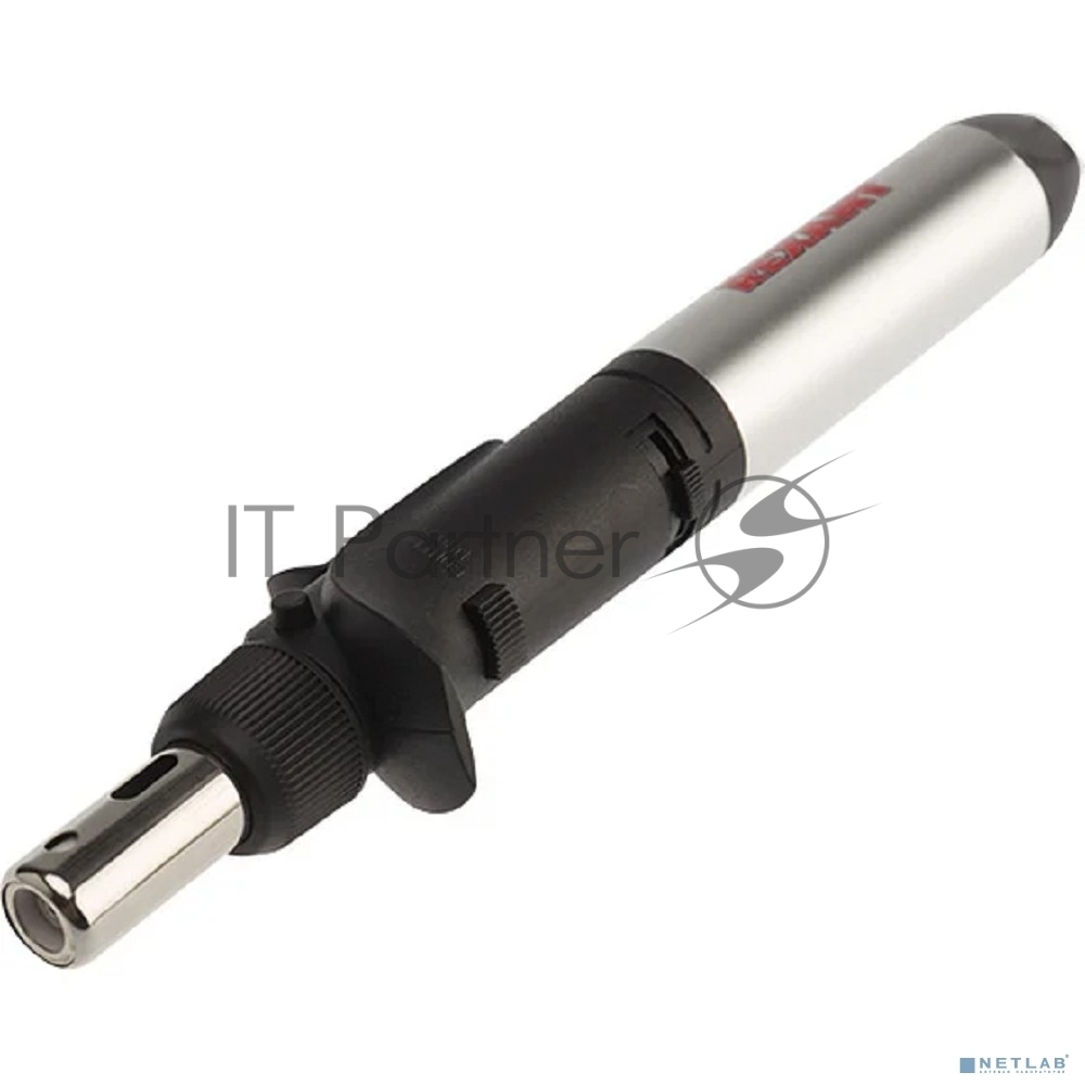 Rexant (12-0501) Паяльник-горелка с пьезоподжигом, газовый, 17мл, 2 насадки, блистер