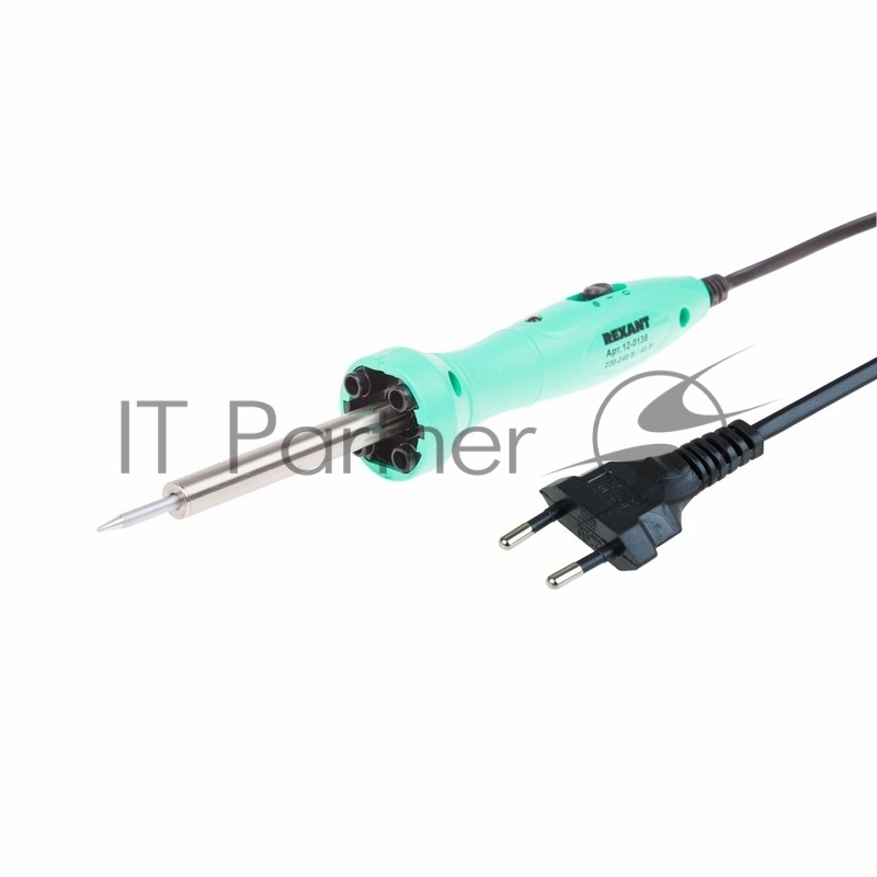 REXANT 12-0138 паяльник с нагревателем долговечное жало 220В/40Вт LED подсветка (1/100) п/ос