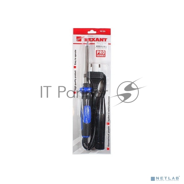REXANT (12-0123-1) Паяльник с керам. нагревателем долговечное жало (Профи)  220V/40 Вт  