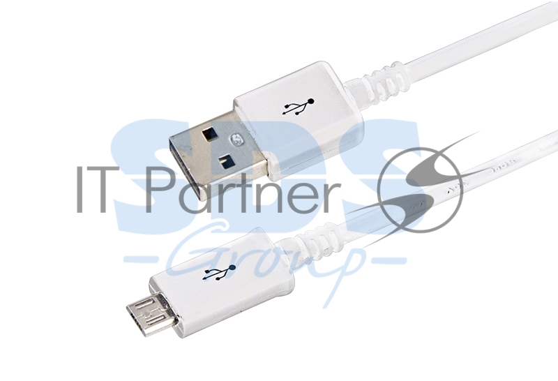 Rexant (18-4269-20) Кабель USB-A – micro USB, 1А, 1м, белый, длинный штекер