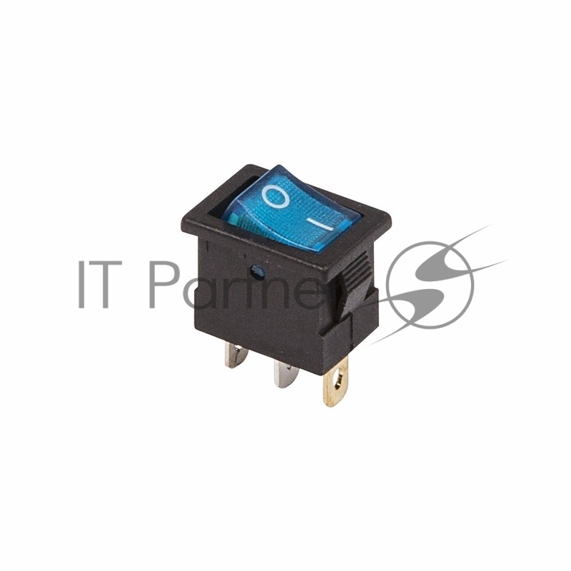 Rexant 36-2171 Выключатель клавишный 12V 15А (3с) ON-OFF синий  с подсветкой  Mini  