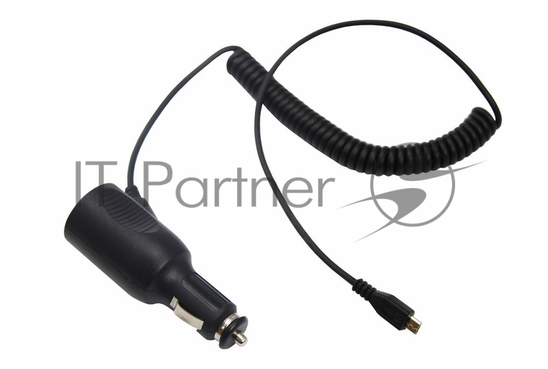 Автозарядка с индикатором Rexant microUSB (АЗУ) (5 V, 2000 mA) шнур спираль до 2 м