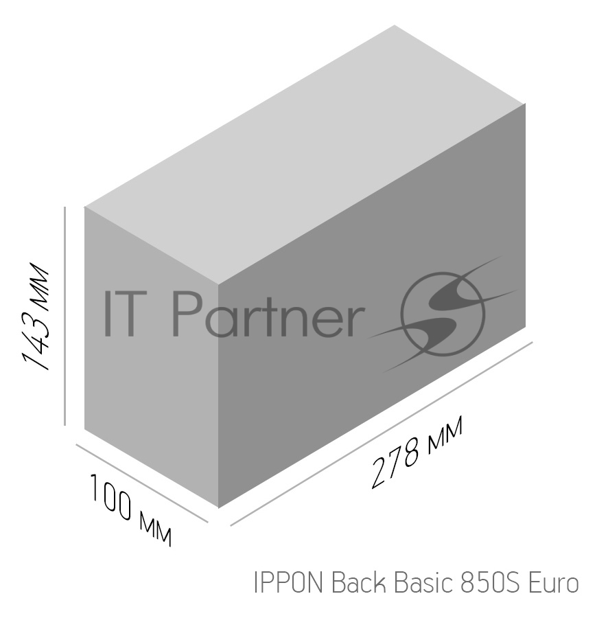 Источник бесперебойного питания Ippon Back Basic 850S Euro / 850 ВА / 480 Вт / 3 x CEE 7 (евророзетка)