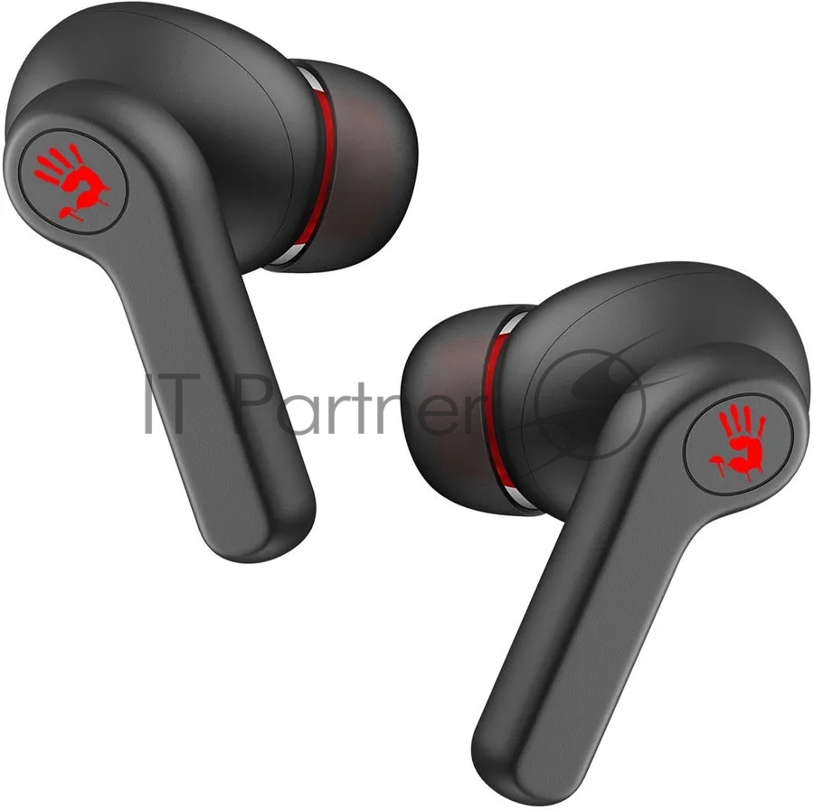 Наушники TWS A4Tech Bloody M30 черный/красный, внутриканальные, Bluetooth, до 22 ч