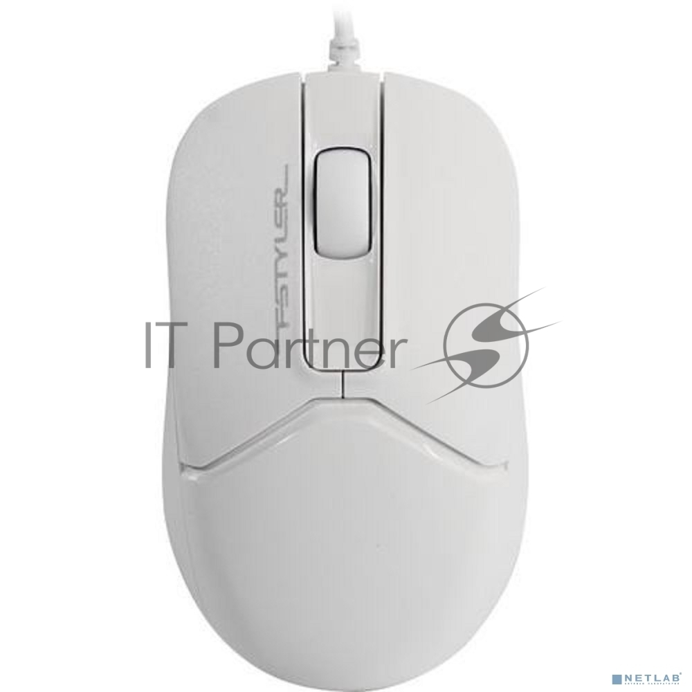 Мышь проводная A4Tech Fstyler FM12 белый, 1000 dpi, USB Type-A, кнопки - 3