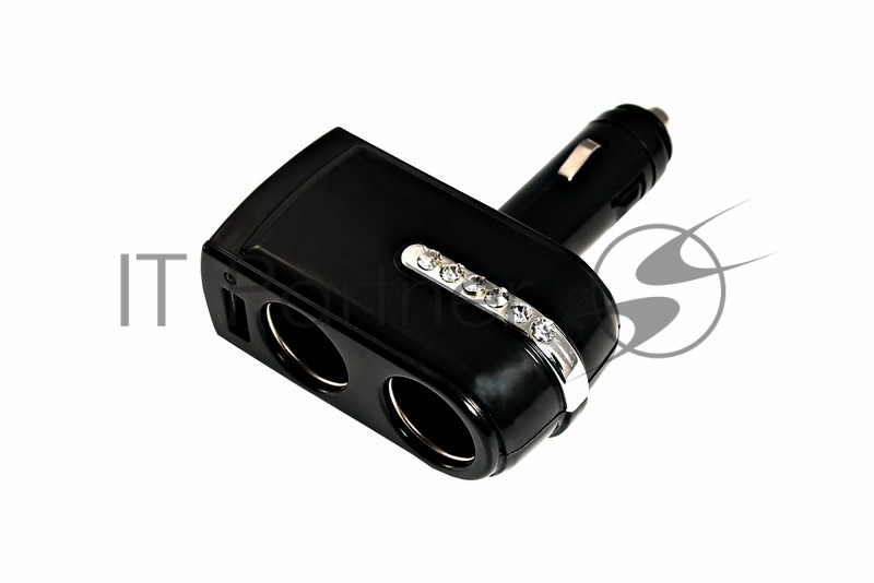 Разветвитель автоприкуривателя Rexant 2 гнезда 1хUSB (5 V 1000 mA)