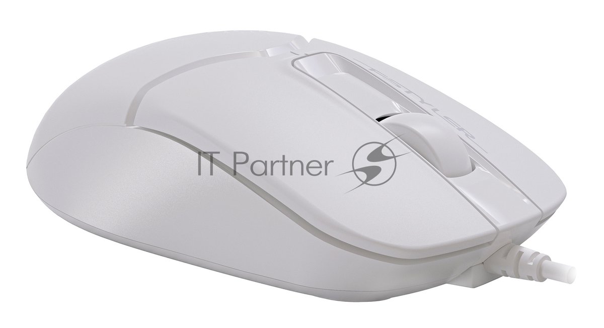 Мышь проводная A4Tech Fstyler FM12 белый, 1000 dpi, USB Type-A, кнопки - 3
