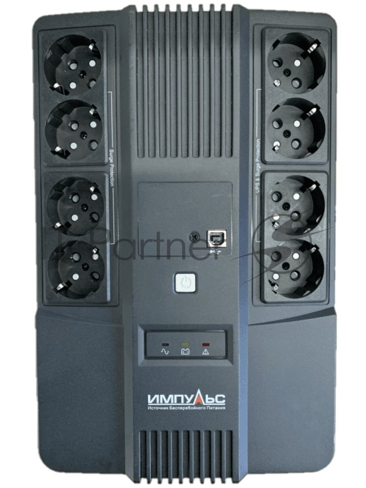 ИБП Импульс - МАСТЕР 600 ВА/360 Вт, Line-Interactive, in (220 - 240V 1xIEC-320 C14), 8xSchuko, Brick, цвет чёрный, MT60102