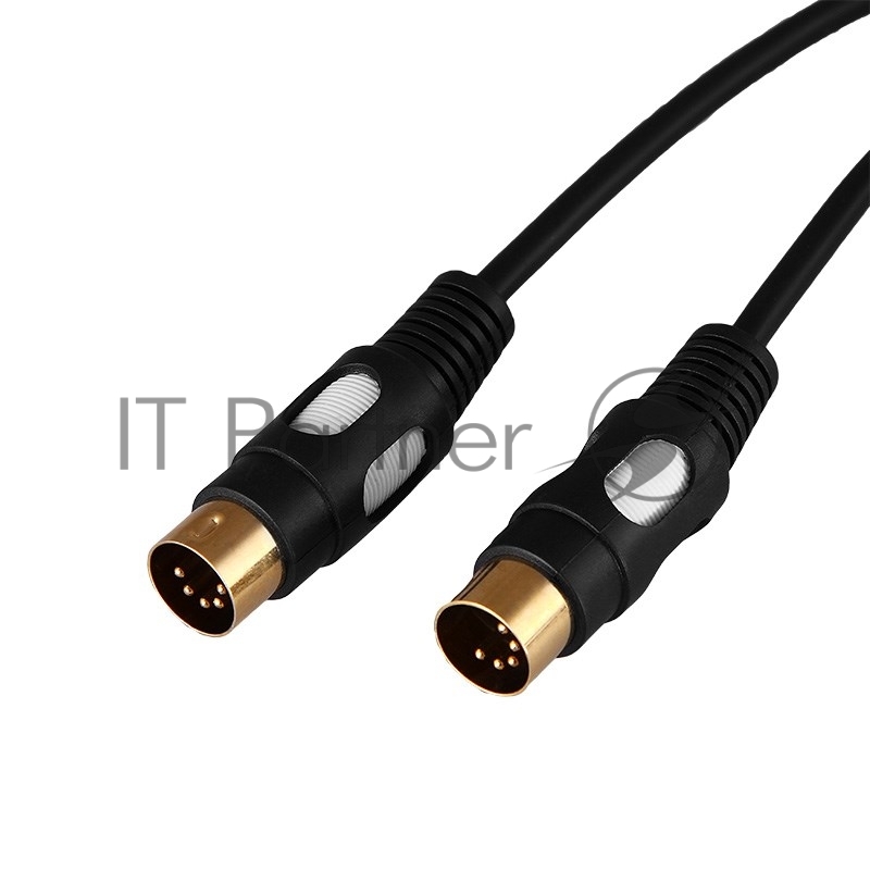Шнур DIN 5PIN Plug - DIN 5PIN Plug 1.5М (GOLD) REXANT (Цена за шт., в уп. 10 шт.)