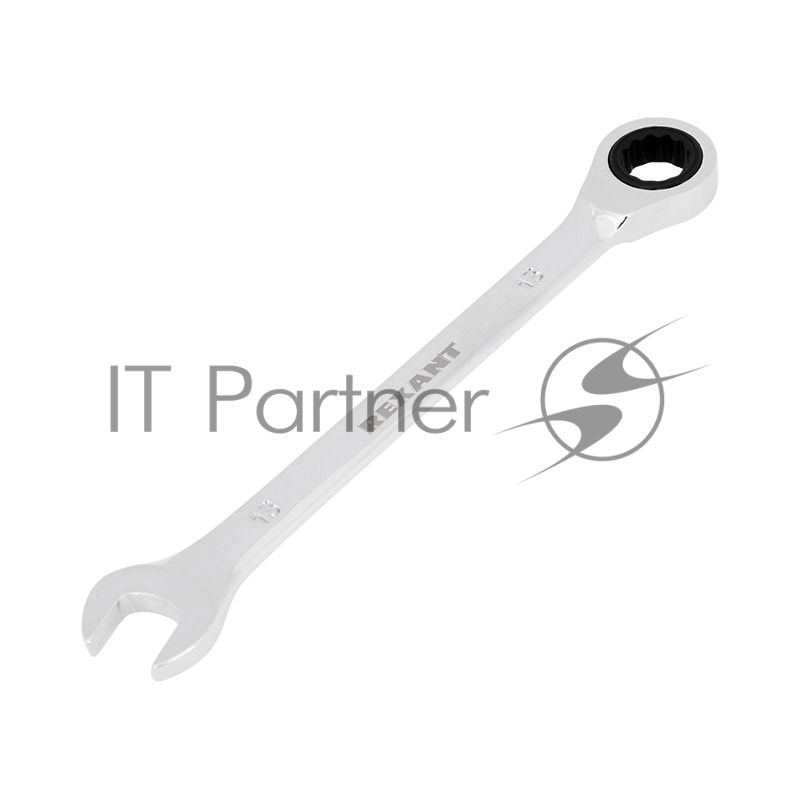 Rexant (12-5808-1) Ключ комбинированный трещоточный 13мм, CrV, зеркальный хром 
