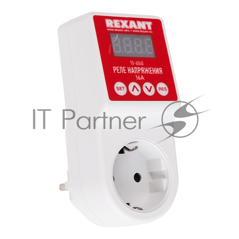 Реле напряжения Rexant "вилка-розетка" c дисплеем 16А