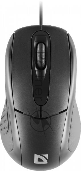 Мышь проводная Defender Standard MB-580 черный, 1000 dpi, USB, кнопки - 3