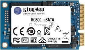 Накопитель SSD Kingston KC600, 1Tb, mSATA, R/W 550/520
