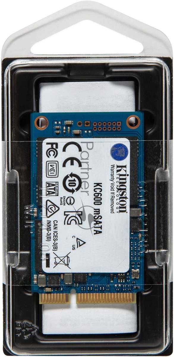 Накопитель SSD Kingston KC600, 1Tb, mSATA, R/W 550/520