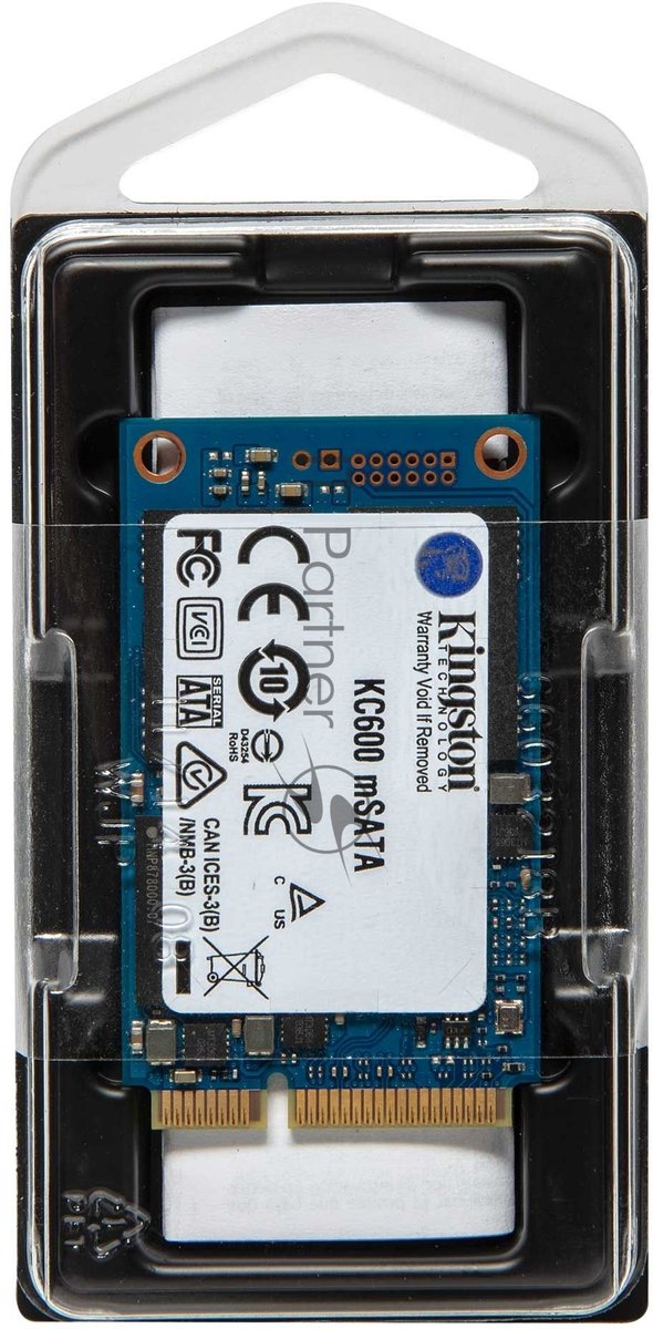 Накопитель SSD Kingston KC600, 1Tb, mSATA, R/W 550/520