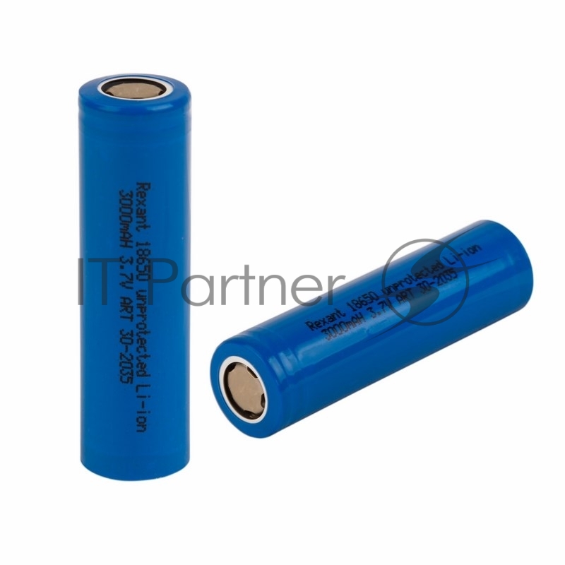 ВЫСОКОЕМКОСТНЫЙ АККУМУЛЯТОР REXANT (30-2035) 18650 UNPROTECTED 20 А LI-ION 3000 MAH, 3.7 В