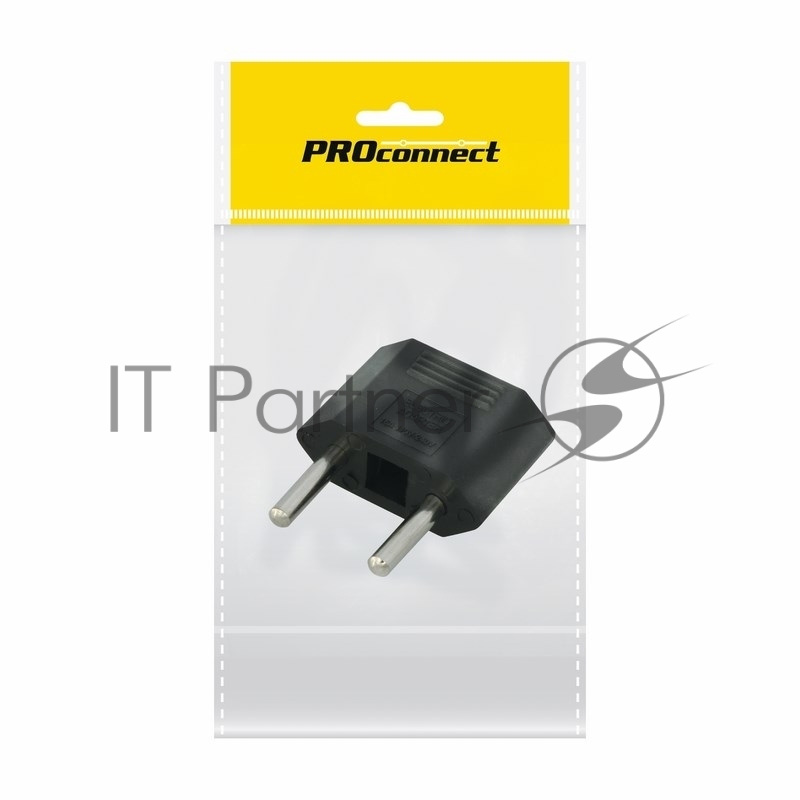 Сетевой переходник Rexant плоский "Тефаль" PROconnect, черный, индивидуальная упаковка, 1 шт.