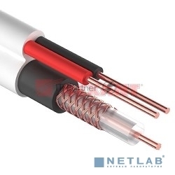 Rexant (01-4003) Кабель видеонаблюдения +2 жилы 305м  белый  (ККСВ-В)  