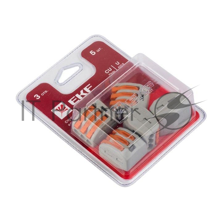 Клемма строительно-монтажная СМК 222-413 (блист.5шт) EKF plc-smk-413b