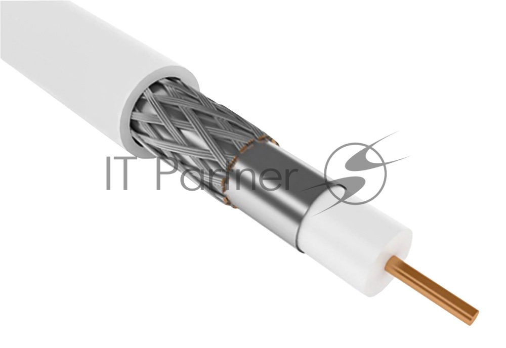 Кабель коаксиальный ITK CC1-R6F1-111-300-G RG-6 F/UTP общий экран 75Om PVC внутренний 300м белый