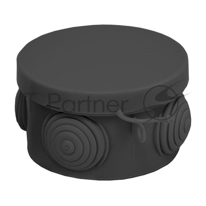 Коробка распаячная КМР-040-038 с крышкой 65х40 4 мембранных ввода IP54 черный EKF plc-kmr-040-038-b