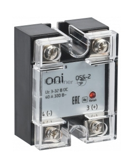 Реле твердотельное OSS-2 40А 380В AC 3-32В DC ONI OSS-2-3-40-B