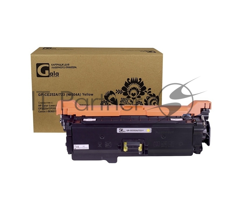 Картридж лазерный GalaPrint GP-CE252A/723 (№504A) желтый (7000 стр) для HP Color LaserJet CP3520/CP3525/CP3525dn/CP3525n/CP3525x/CM3530/CM3530fs/Canon i-SENSYS/LBP7750/LBP7750Cdn