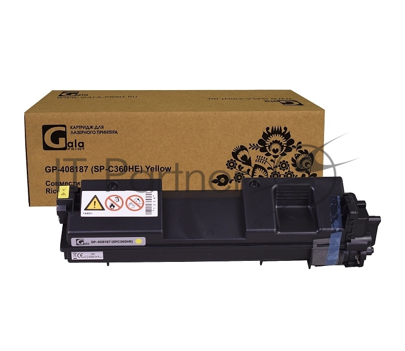 Принт-картридж GalaPrint GP-408187 (SP-C360HE) желтый (6000 стр) для Ricoh Aficio SPC360/SPC361