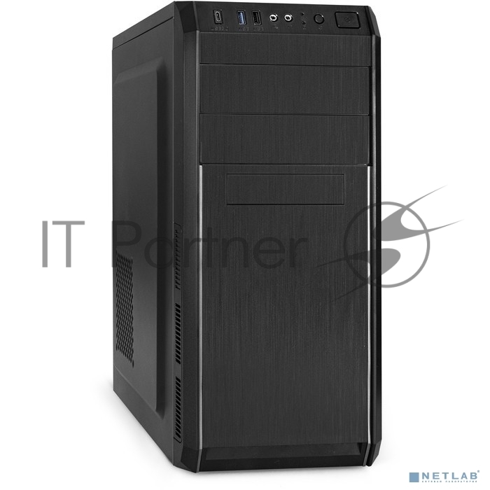 Компьютерный корпус Miditower ExeGate XP-334UC-XP400 (ATX, XP400 с вент. 12см, 1хUSB/1хUSB 3.0/1хTypeC, аудио, черный)