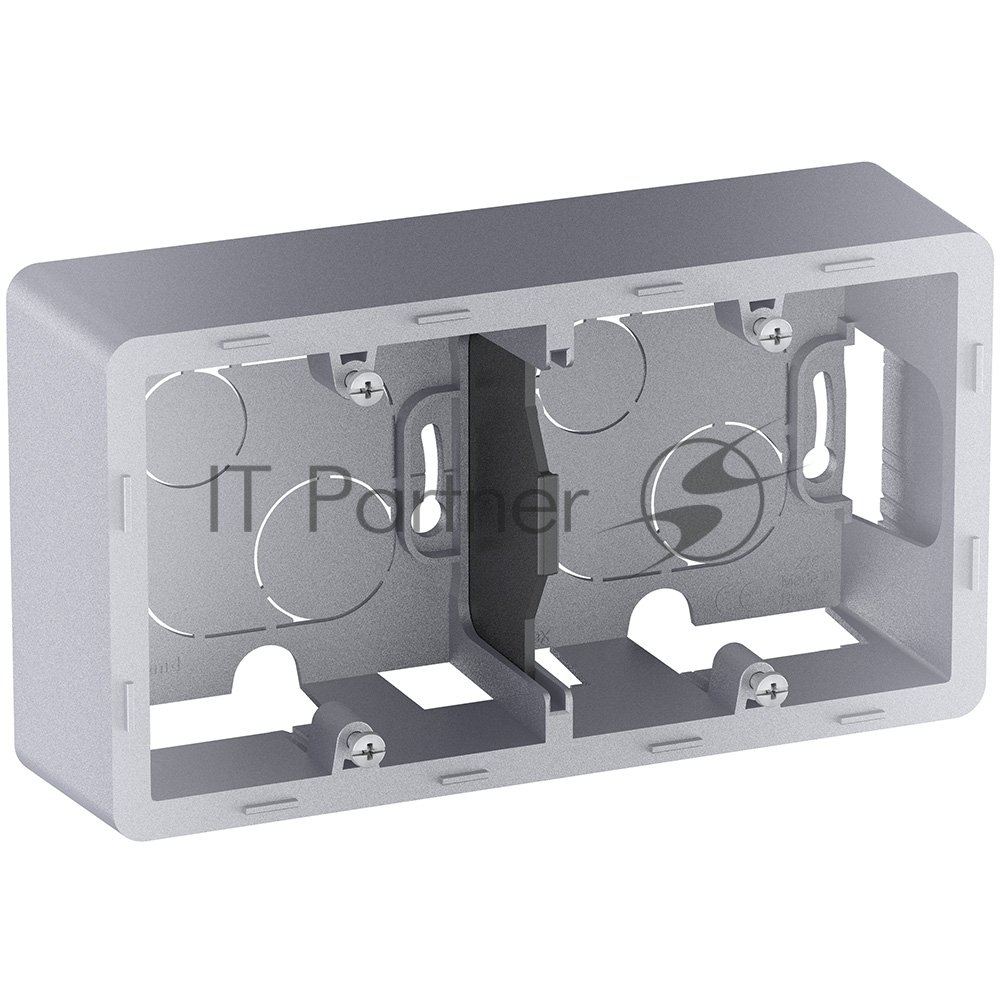 Legrand/Daccord INSPIRIA Алюминий Коробка накладного монтажа - 2 поста.