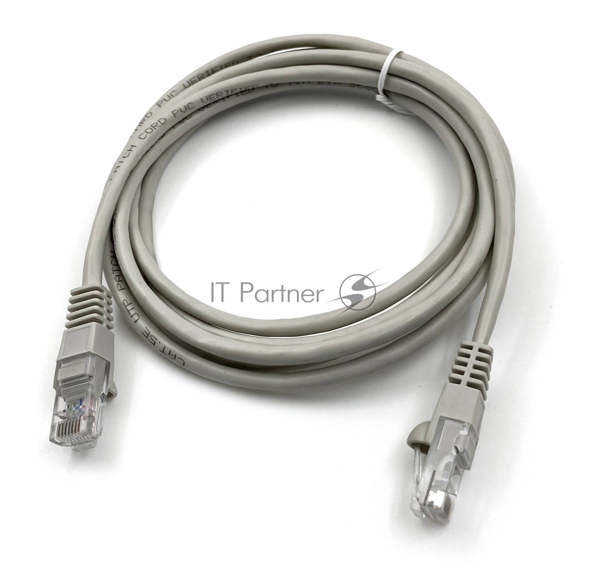 Патч-корд Buro UTP cat.5e 2м серый RJ-45 (m)-RJ-45 (m)