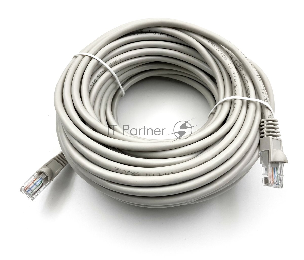 Патч-корд Buro UTP cat.5e 20м серый RJ-45 (m)-RJ-45 (m)
