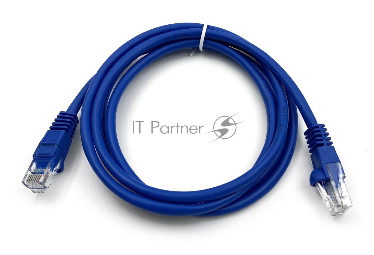 Патч-корд Buro UTP cat.5e 1.5м синий RJ-45 (m)-RJ-45 (m)