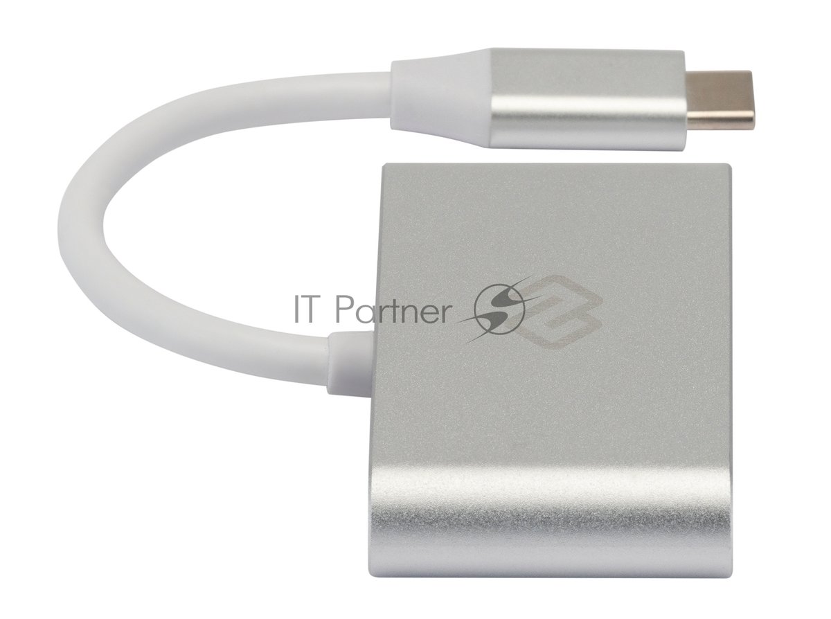Кард-ридер Digma CR-С2501-S/серебристый/SD/TF/micro-SD/USB Type-C/алюминий