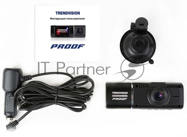 Видеорегистратор TrendVision Proof PRO GPS, 1920x1080, 1.5", с камерой заднего вида, GPS/ГЛОНАСС, G-сенсор, датчик движения
