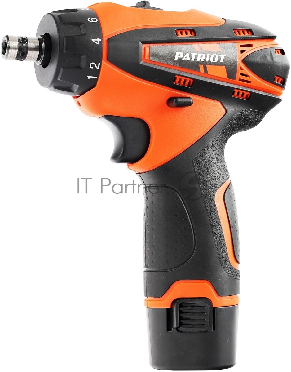 Дрель-шуруповерт Patriot BR 115Li, 12 В, 2 Ач, 25 Нм, щеточный