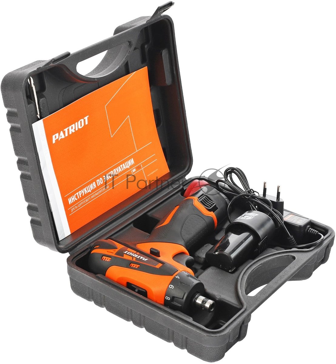 Дрель-шуруповерт Patriot BR 115Li, 12 В, 2 Ач, 25 Нм, щеточный
