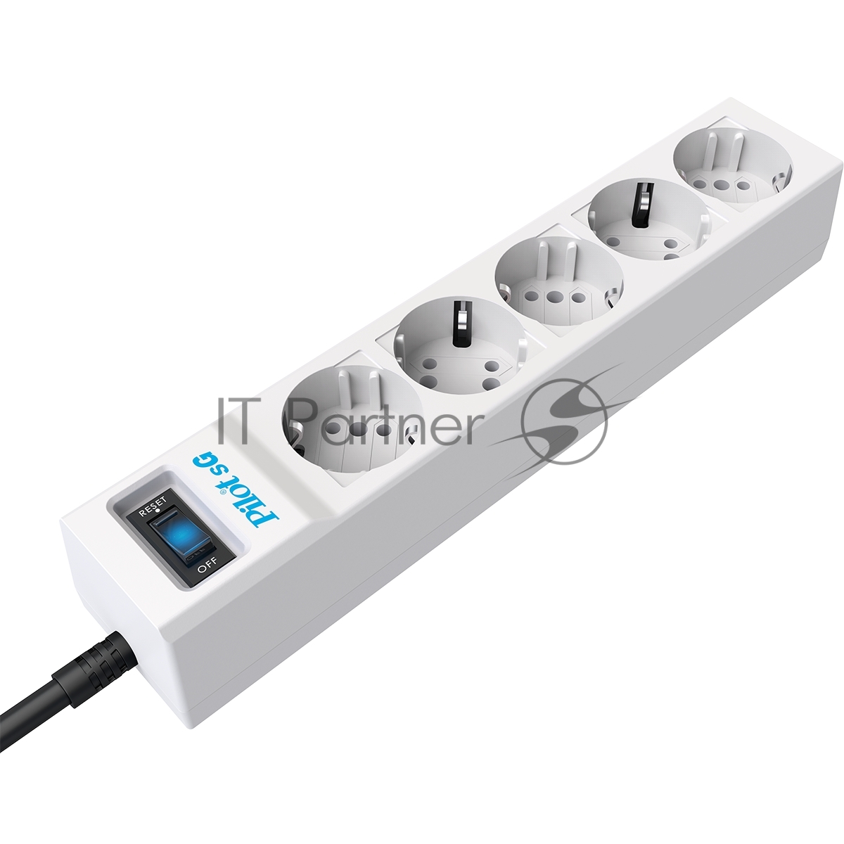 Сетевой фильтр ZIS PILOT Surge protector Pilot SG5 5 outlets (GP), 10A/2.2kVt, automatic circuit-breaker, 3 m