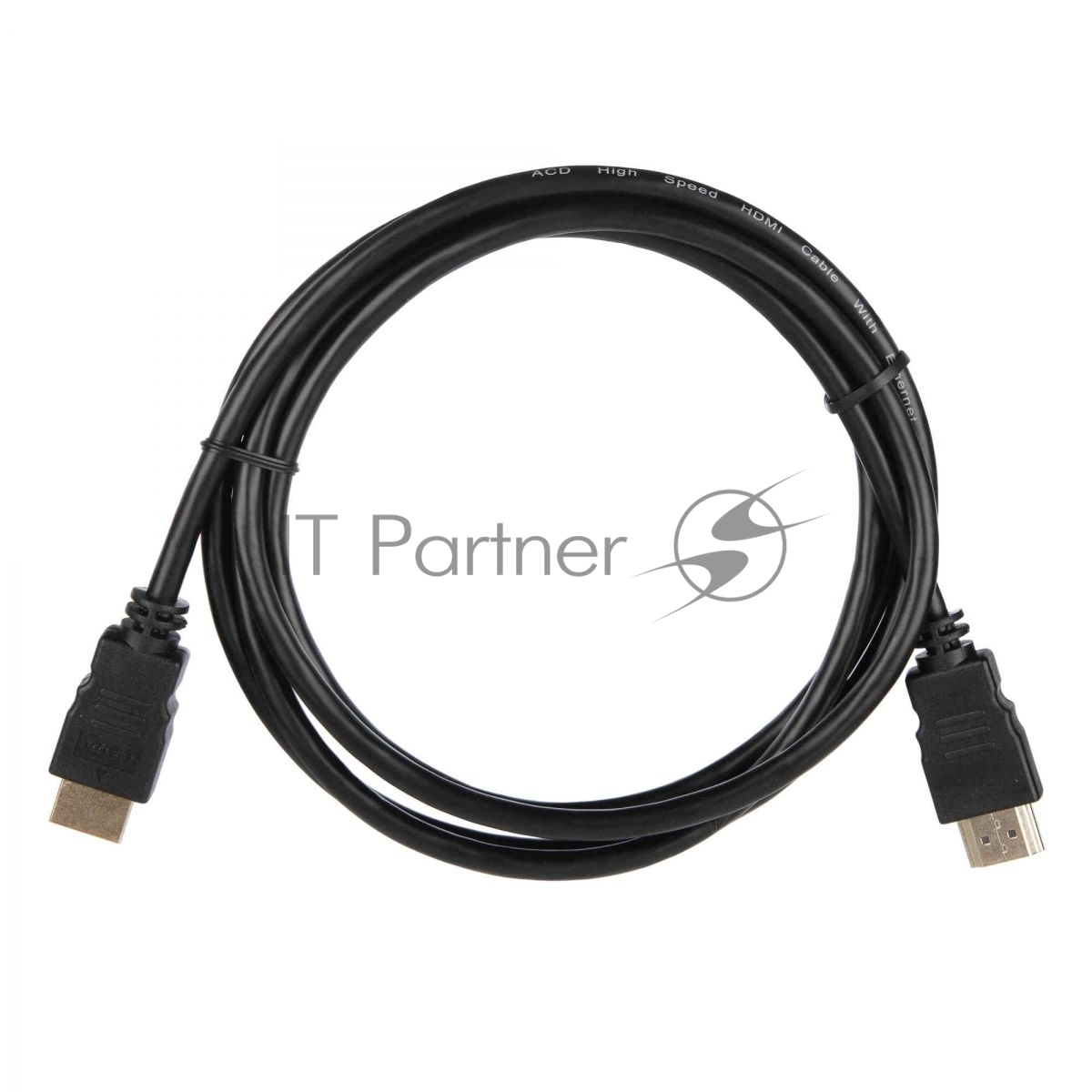 Кабель ACD-DHHM1-18B |ACD-DHHM1-18B| HDMI 1.4, Golden Plated,19m/19m, Черный, 1.8м, (742170)