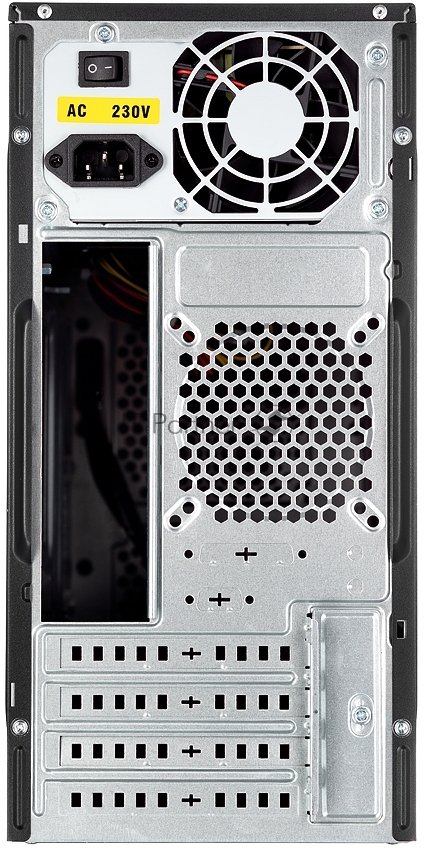Компьютерный корпус Foxline FL-702, mATX, 1x5.25EXT, 1x3.5EXT, 2x3.5INT, 2xUSB 3.0, HDA, w/o FAN, w/450W ATX PSU, w/1.2m EU pwr cord