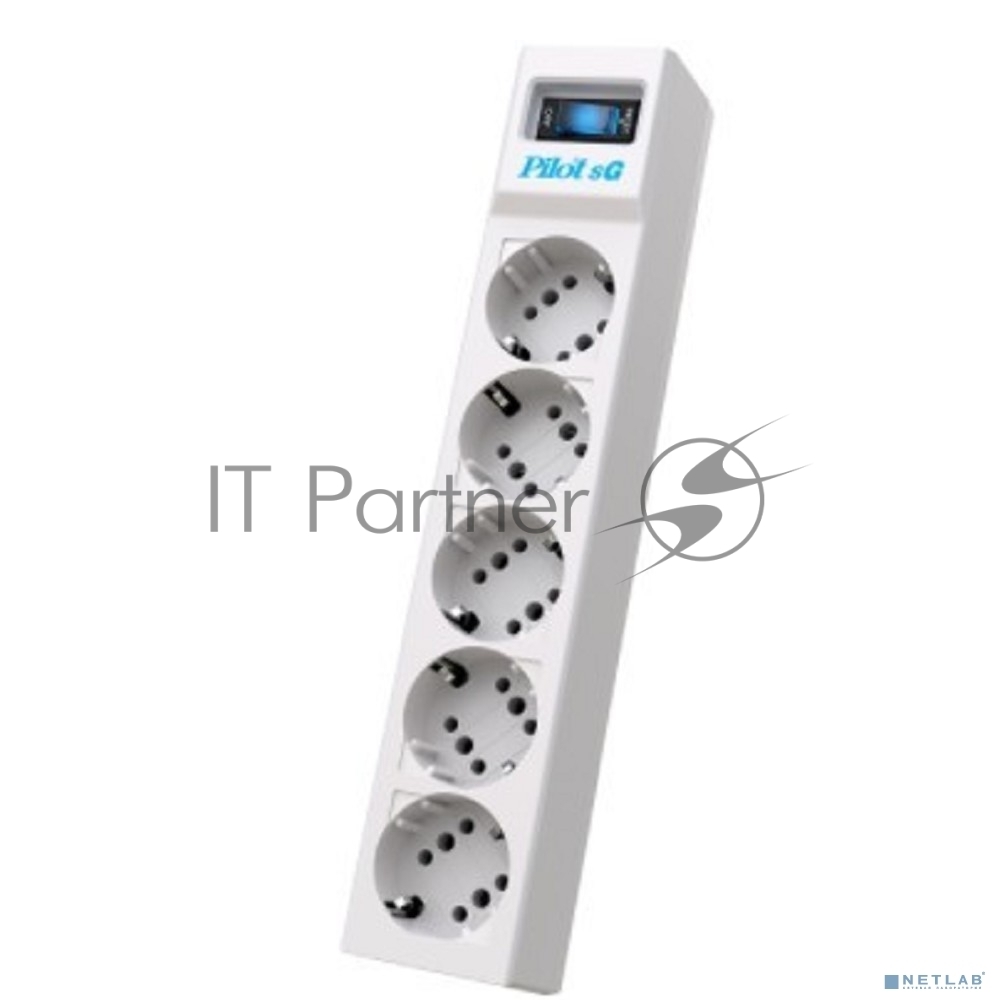 Сетевой фильтр ZIS PILOT Surge protector Pilot SG5 5 outlets (GP), 10A/2.2kVt, automatic circuit-breaker, 3 m