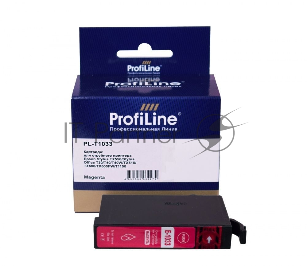 Картридж струйный ProfiLine PL-T1033 для принтеров Epson Stylus TX550/Stylus Office T30/T40/T40W/TX510/TX600/TX600FW/T1100 с чернилами Magenta 11,1 мл