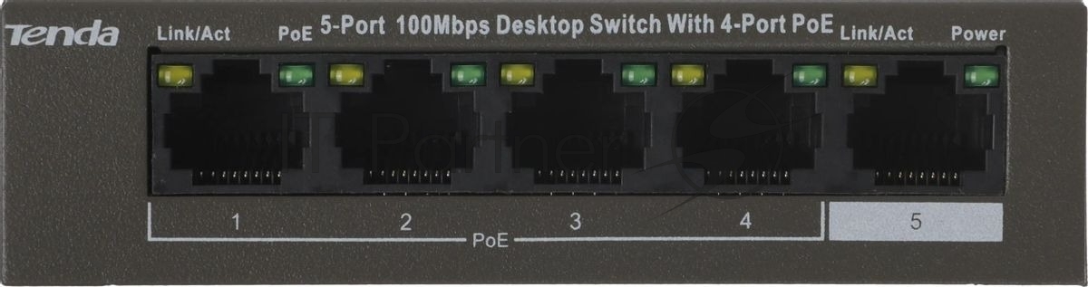Коммутатор Tenda TEF1105P-4-38W 5PORT 10/100M
