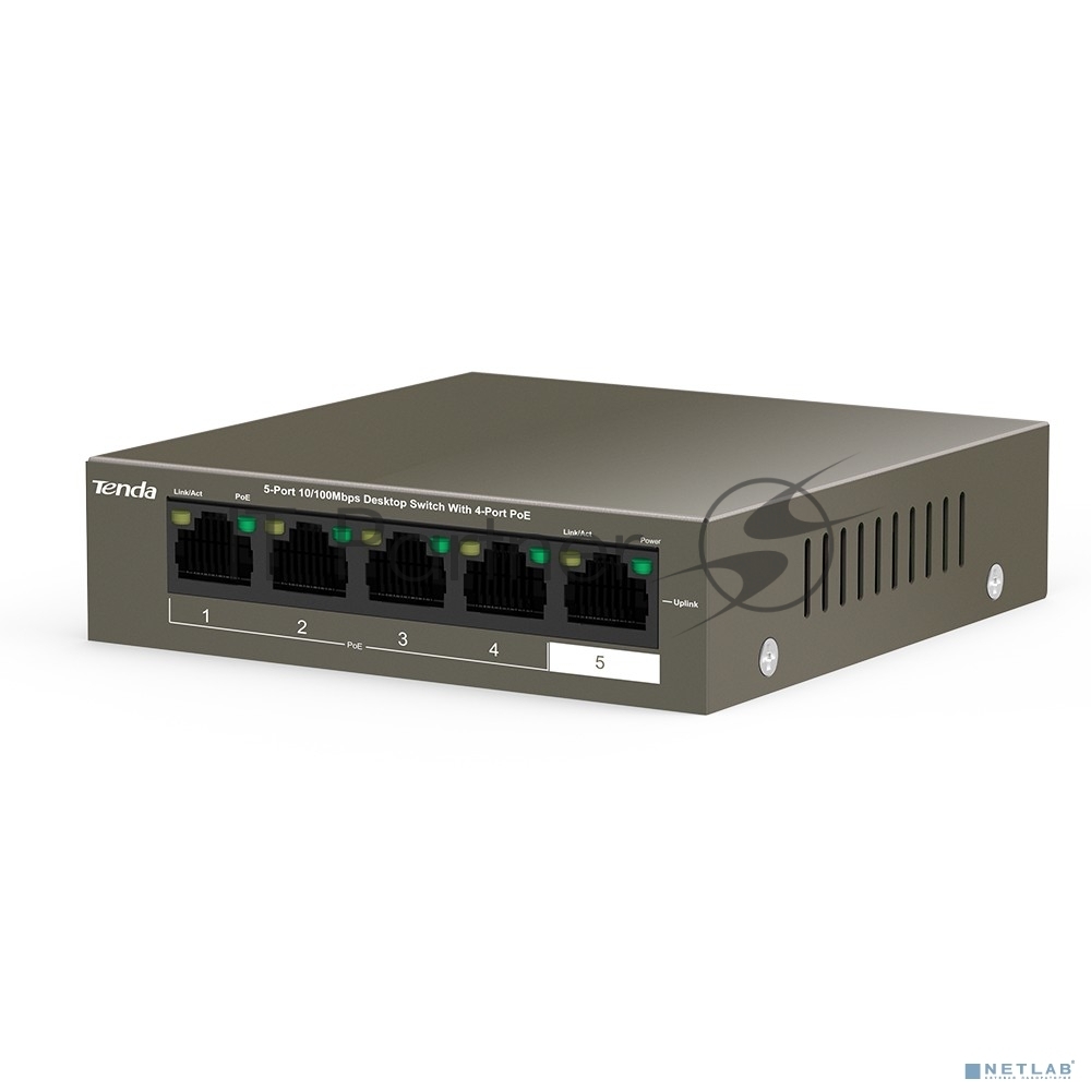 Коммутатор Tenda TEF1105P-4-38W 5PORT 10/100M