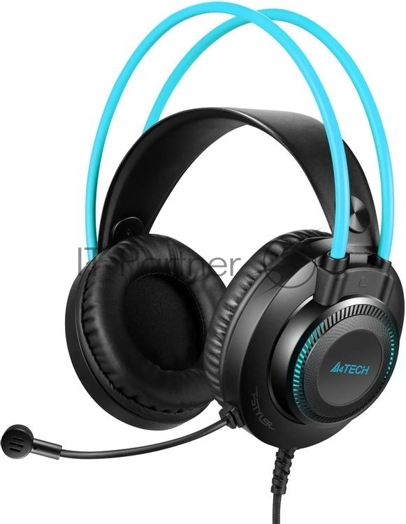 Гарнитура A4Tech Fstyler FH200U серый/синий, проводная