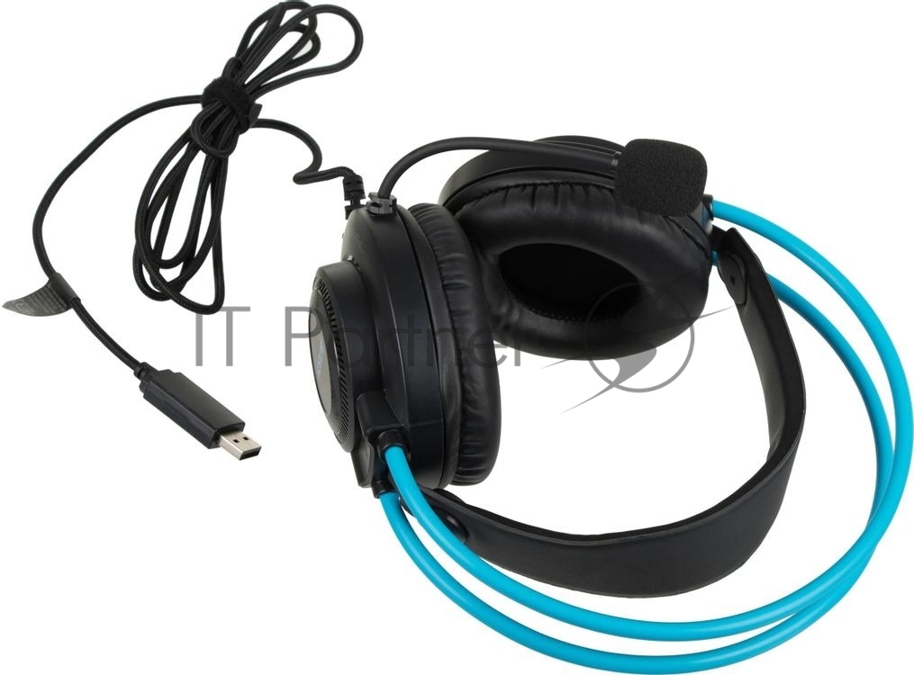 Гарнитура A4Tech Fstyler FH200U серый/синий, проводная