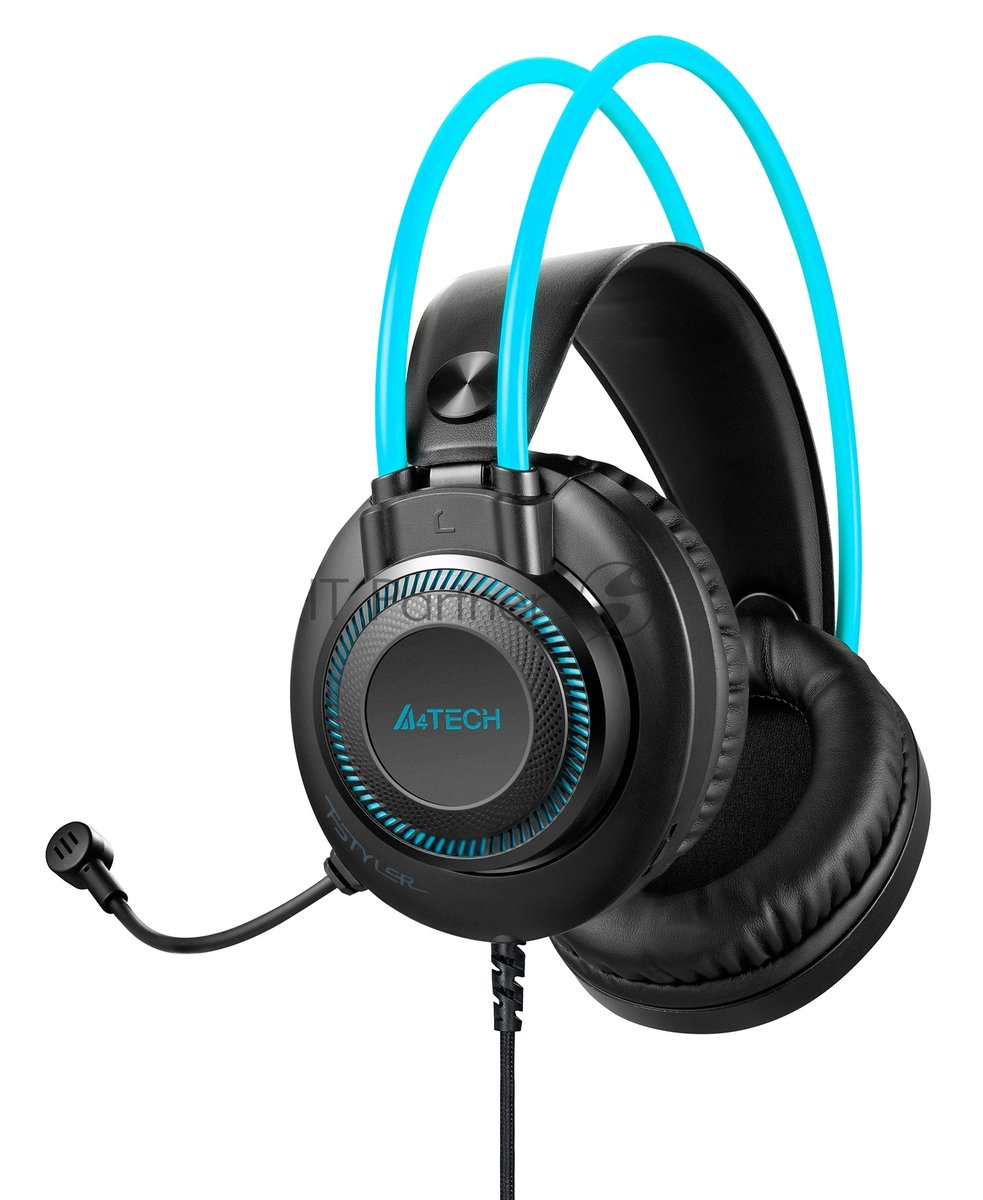 Гарнитура A4Tech Fstyler FH200U серый/синий, проводная