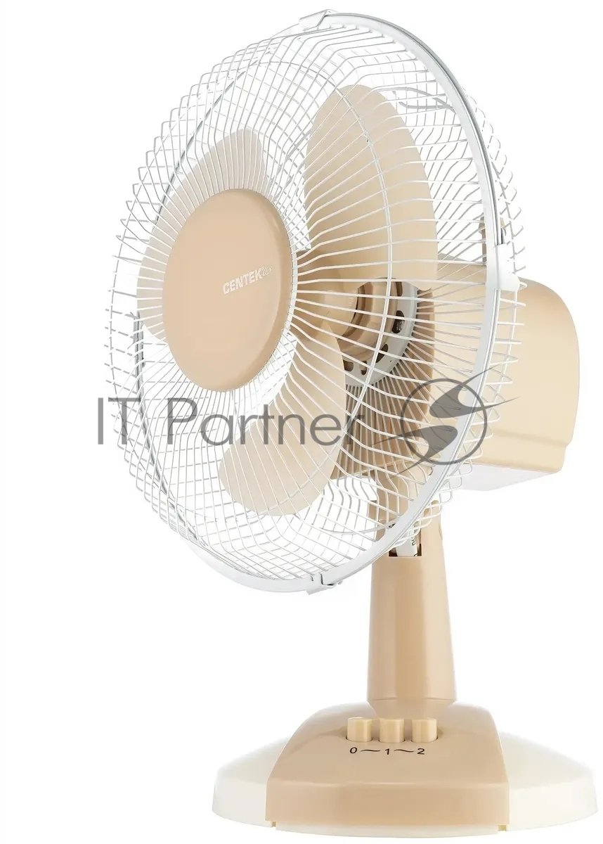 Вентилятор Centek CT-5006 бежевый, настольный, 25 Вт, 2 скорости, 23 см