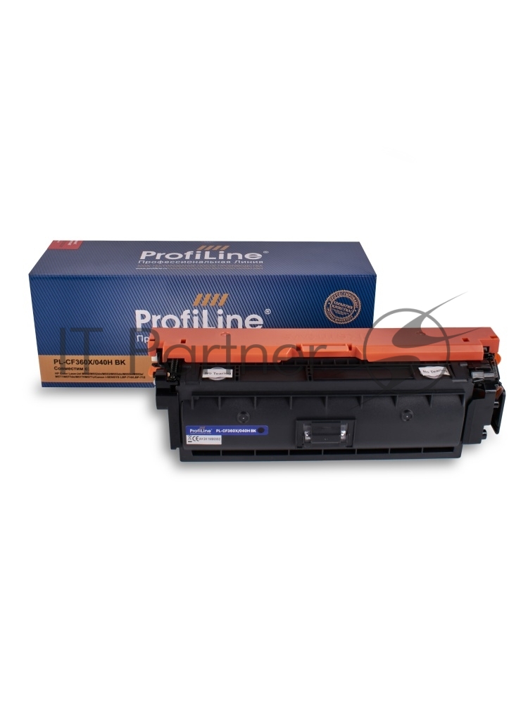 Картридж лазерный ProfiLine PL-CF360X/040H (№508X) для принтеров HP Color LaserJet M552/M552dn/M553/M553dn/M553n/M553x/M577/M577dn/M577f/M577c/Canon i-SENSYS LBP-710/LBP-712 Black 12500 копий