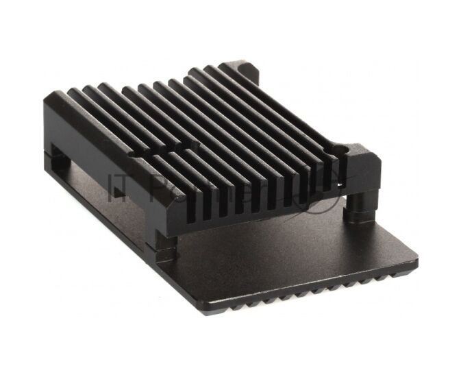 Компьютерный корпус Qumo Aluminum case without fan, Raspberry Pi 4, black(RS006)